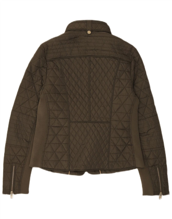Marks & Spencer Veste matelassée pour femme UK 14 Large Kaki Polyester
