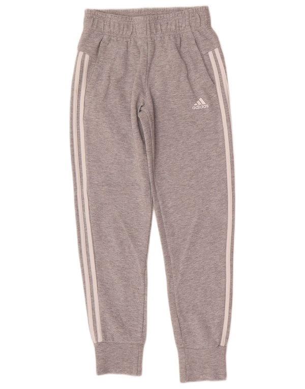Adidas Pantalon de Survêtement Fille Joggers 12-13 Ans Gris Moucheté Coton