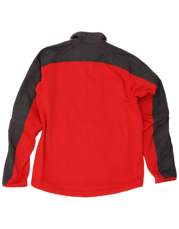 Adidas Veste de survêtement pour homme UK 42/44 Large Rouge Colorblock Polyester