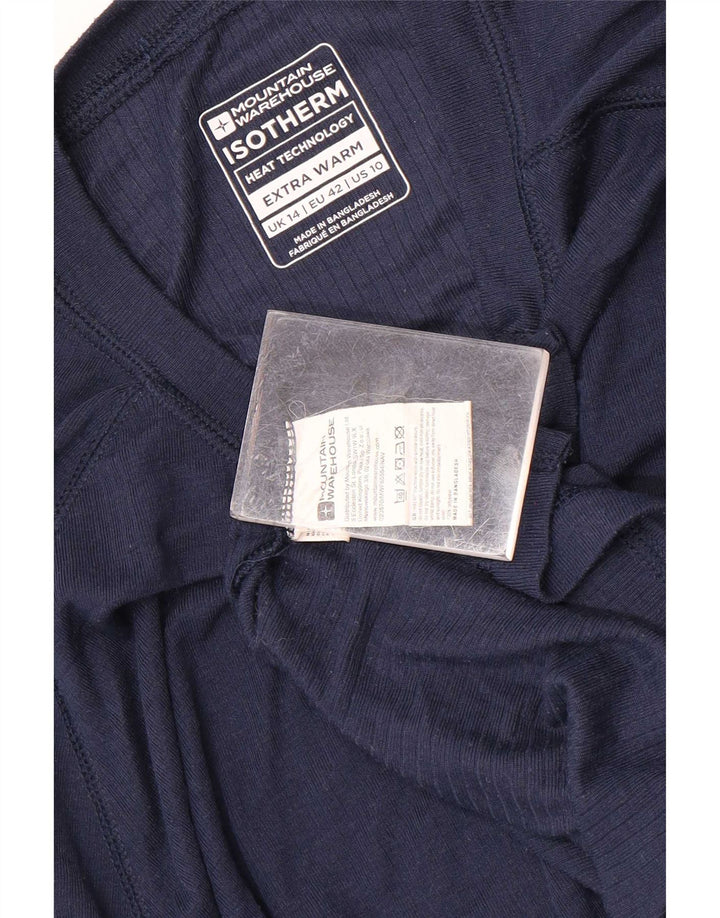 Mountain Warehouse Haut à manches longues pour femme UK 44 Large Bleu marine Polyester