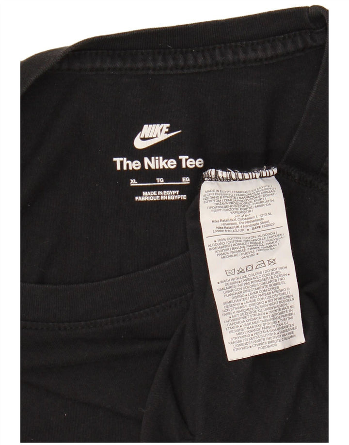 NIKE Mens T-Shirt Top XL Black Cotton