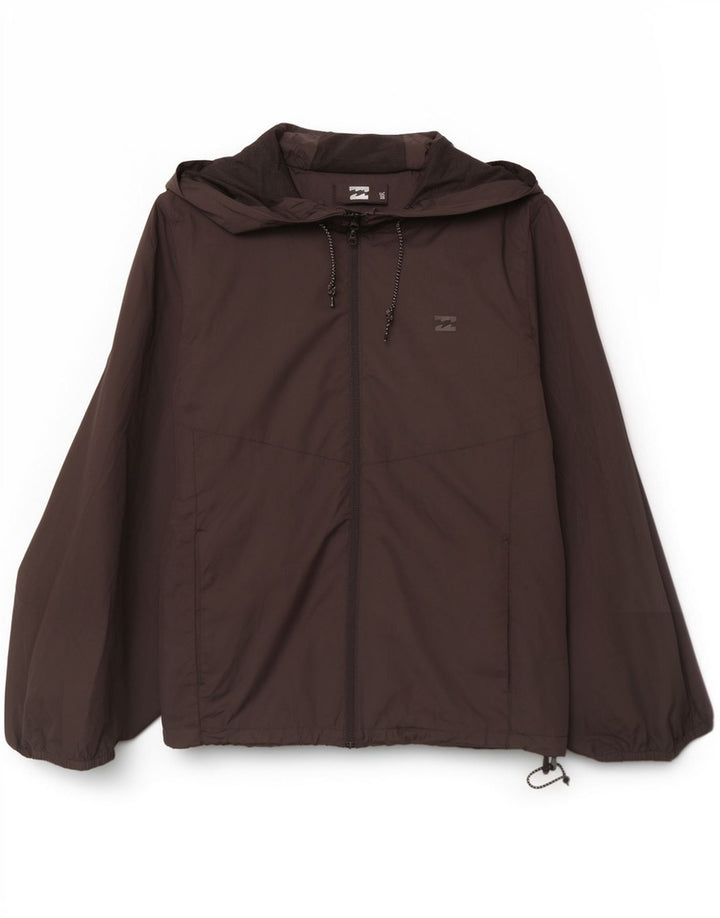 Billabong Veste de pluie à capuche pour homme UK 40 Large Noir Polyester