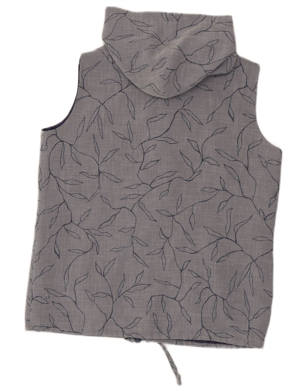 Max Pierre Gilet à capuche pour femme UK 44 Large Gris Floral Polyester