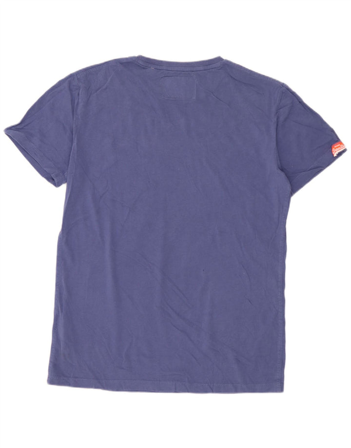 SUPERDRY T-Shirt Homme Bleu Moyen Coton