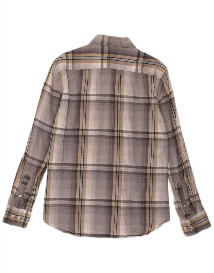 French Connection Chemise Homme Gris Moyen Carreaux Coton