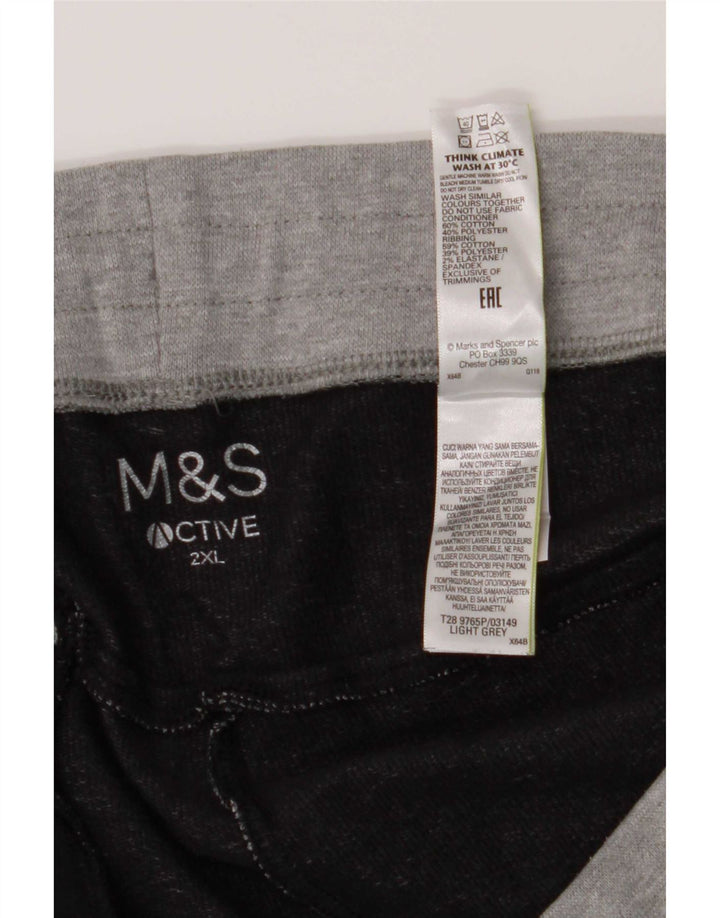 Marks & Spencer Short de sport pour homme 2XL Gris Coton