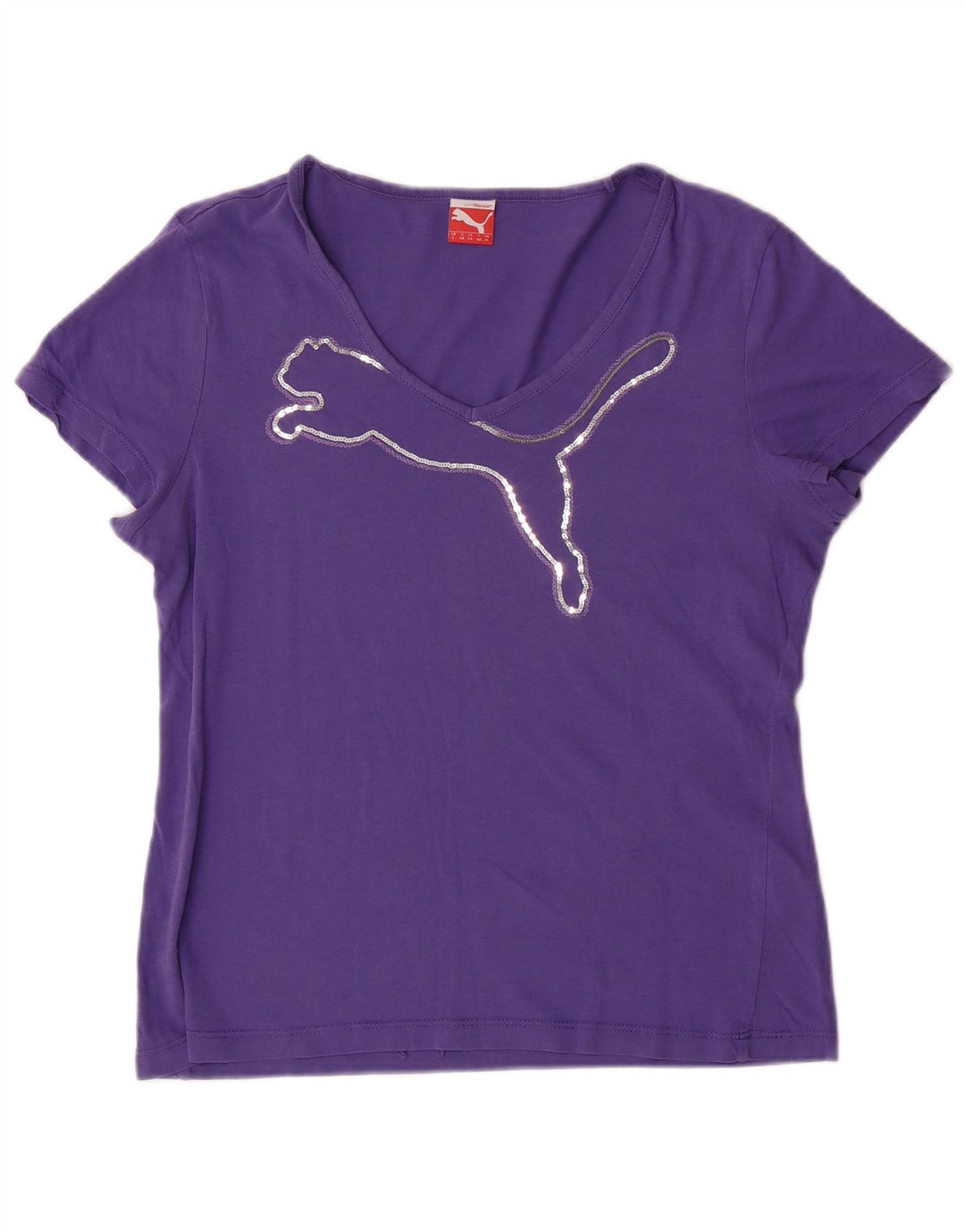 PUMA T-shirt graphique pour femme UK 14 Violet moyen