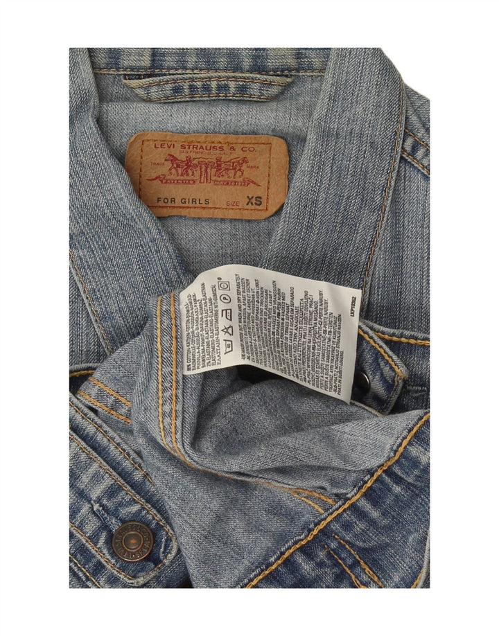 Levi's Veste en Jean Fille 7-8 Ans XS Bleu Coton