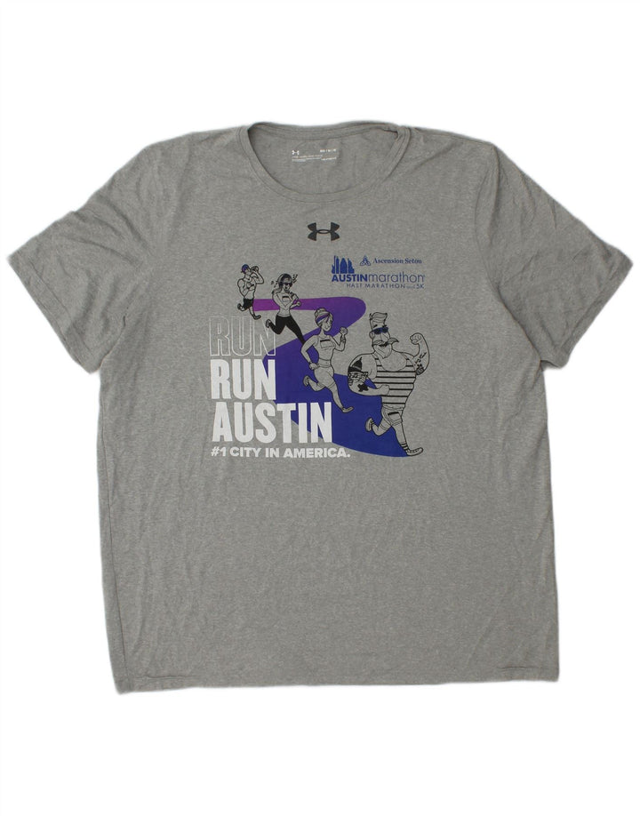 UNDER ARMOUR Tee-Shirt Heat Gear Graphic Homme Gris Moyen