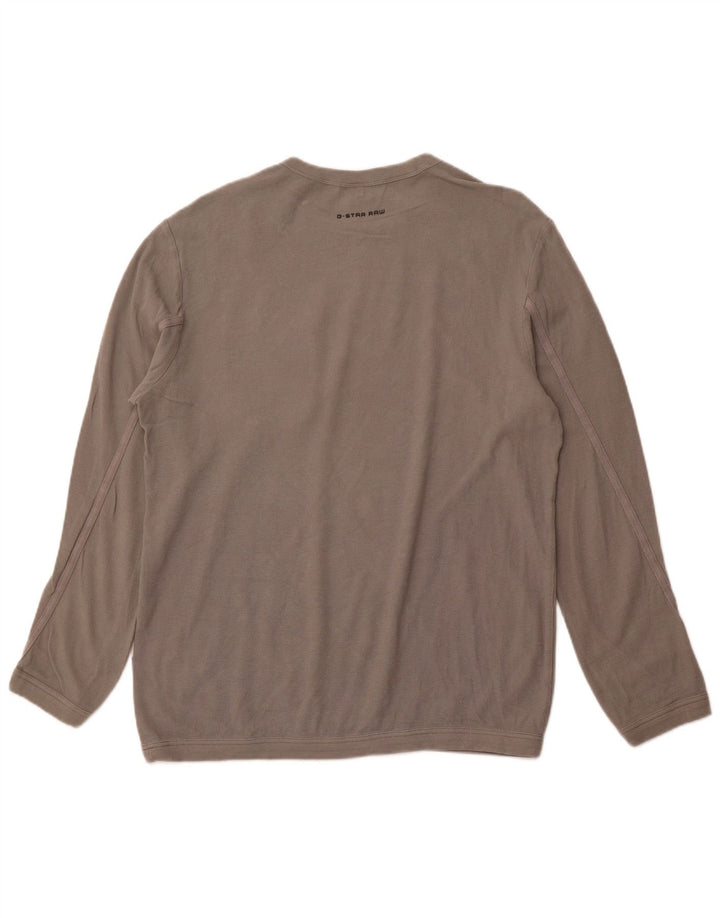 G-STAR Homme Top Manches Longues Large Gris Coton