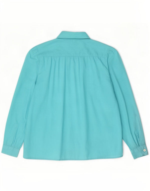 Benetton Chemise Fille 13-14 ans Large Turquoise Coton