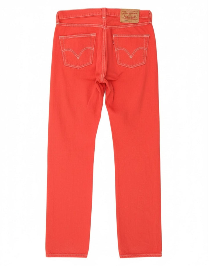 Levi's Jean Droit 501 Femme Rouge W29 L32 Coton