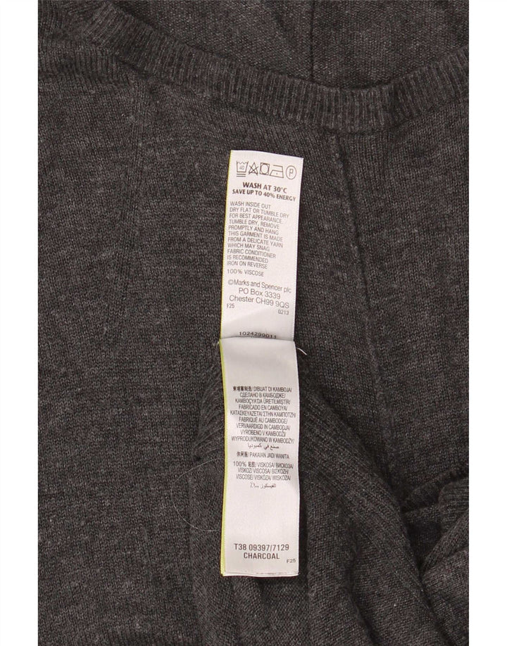 Marks & Spencer Pull à manches 3/4 et col bateau pour femme UK 12 Medium Gre