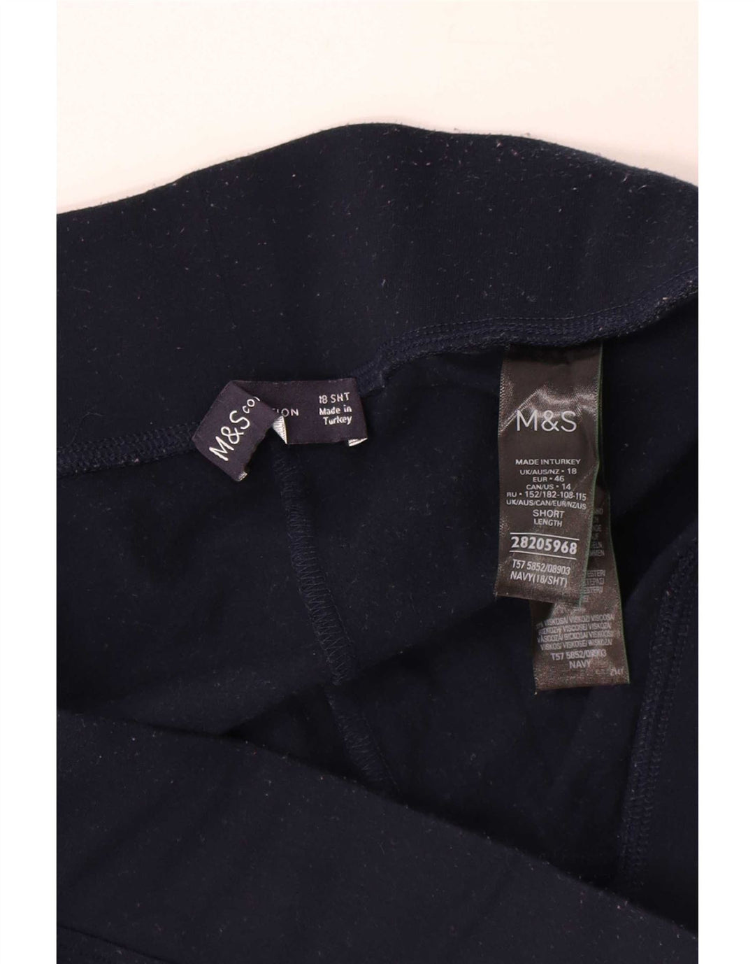 Marks & Spencer Leggings Femme UK 18 XL Bleu Marine Polyester
