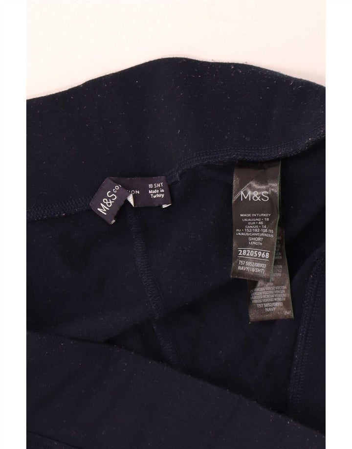 Marks & Spencer Leggings Femme UK 18 XL Bleu Marine Polyester