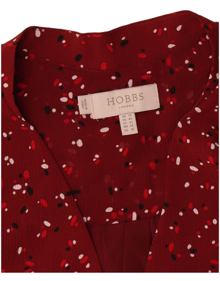 Hobbs Robe droite à manches longues pour femme UK 44 Grand rouge floral en polyester