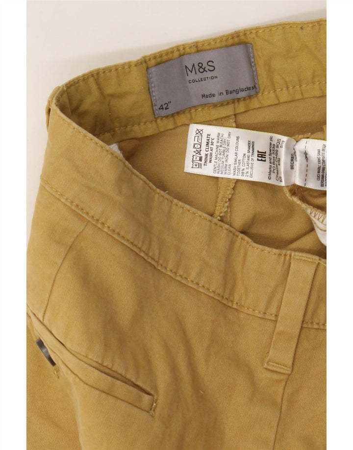 Marks & Spencer Short Chino Homme W42 2XL Jaune Coton