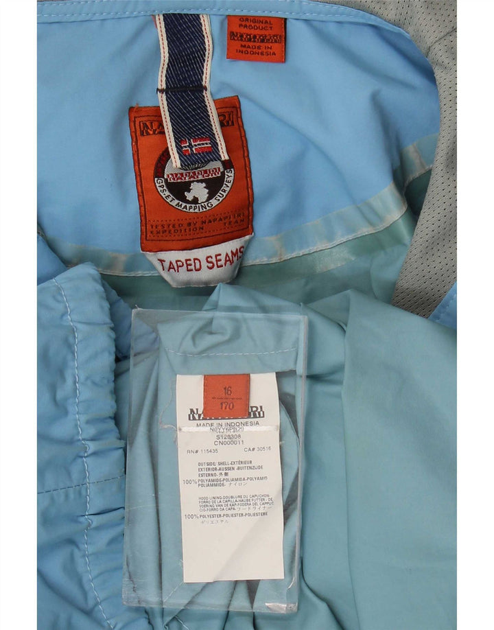 Napapijri Veste Anorak Graphique Garçon 15-16 ans Bleu Polyamide