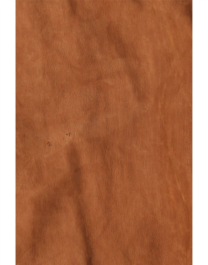 VINTAGE Manteau en cuir homme UK 42 XL Marron