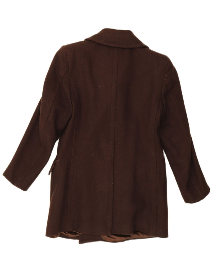 vintage Homme Double Breasted Manteau IT 46 Petit Marron