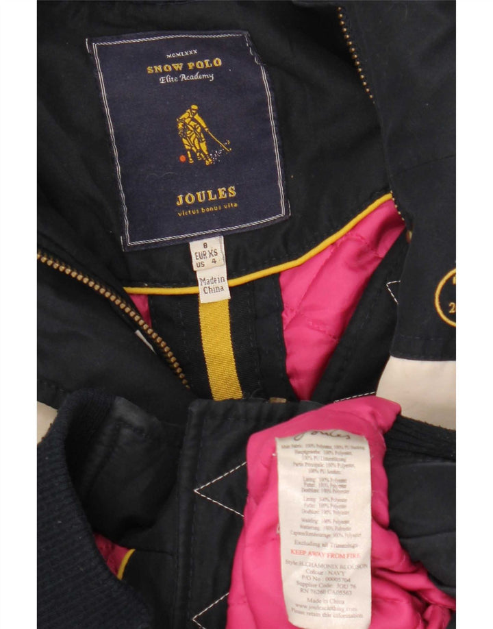 Joules Veste de ski graphique pour femme UK 8 Small Bleu marine