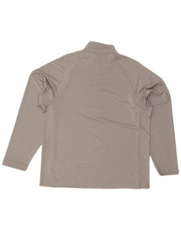 Adidas Hommes Climawarm Zip Neck Pull Survêtement Haut Grand Gris Polyester
