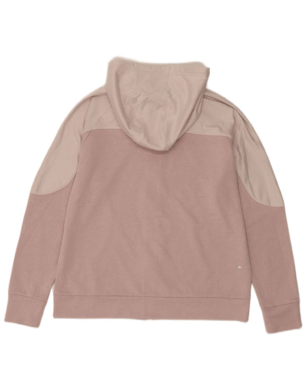 Under Armour Pull à capuche zippé pour femme UK 14 Rose moyen Colourblock