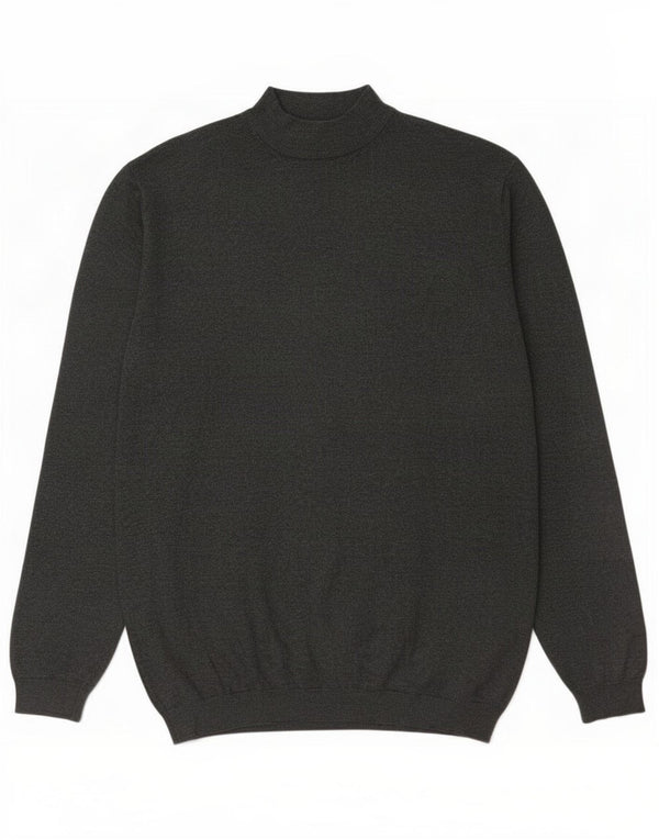 Zara Pull Col Roulé Homme Large Gris Viscose