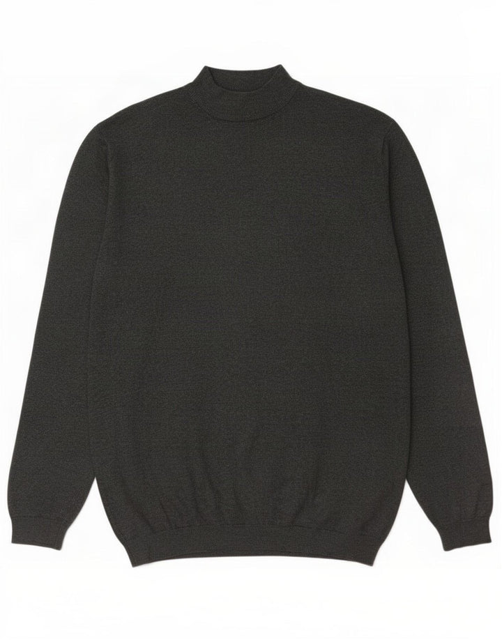 Zara Pull Col Roulé Homme Large Gris Viscose