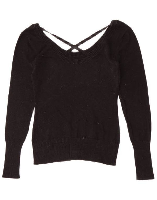 Guess Chemisier graphique à manches longues pour femme UK 8 Small Noir