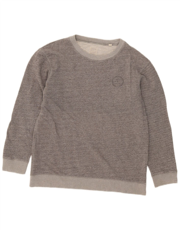 Jack Wills Sweat-shirt pour femme en coton moucheté gris moyen UK 42