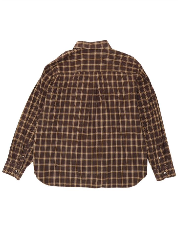 Izod Chemise Homme XL Marron Carreaux Coton