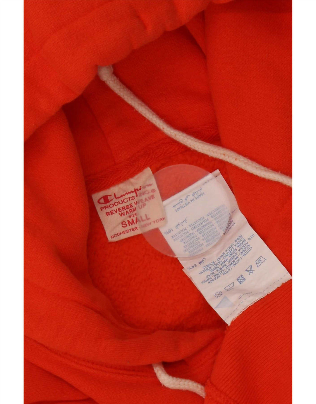 Champion Pull à capuche pour homme Petit coton orange