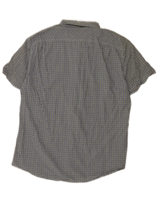 Benetton Chemise à Manches Courtes Homme Vichy Multicolore Moyen
