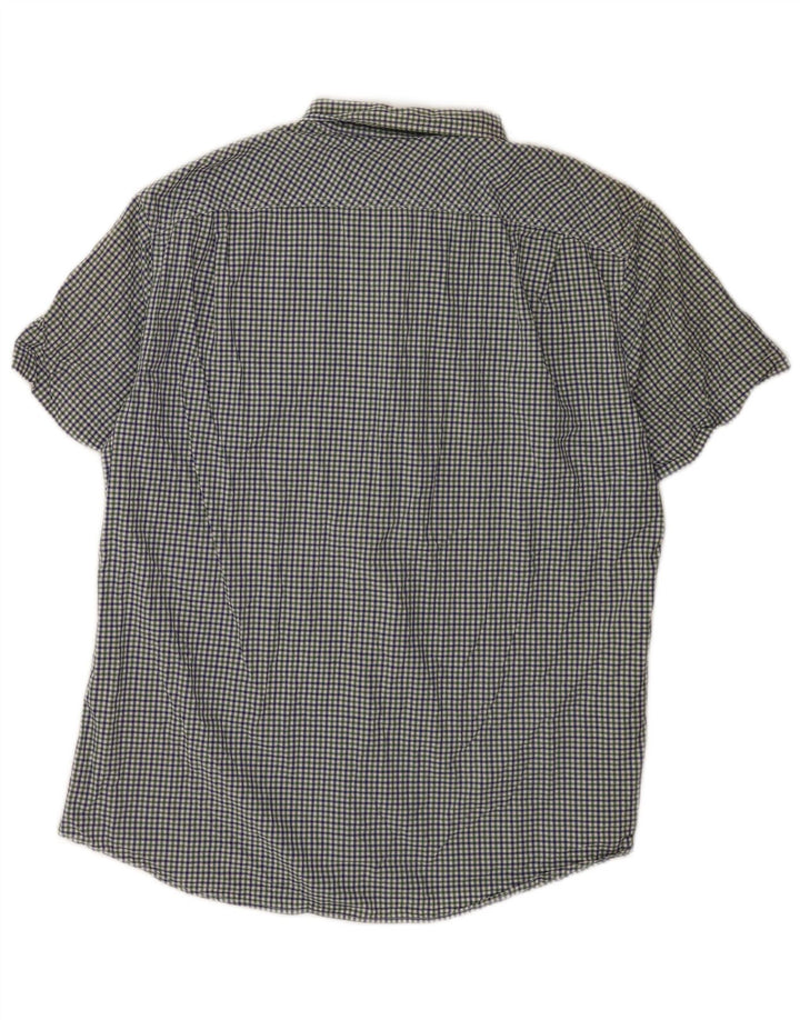 Benetton Chemise à Manches Courtes Homme Vichy Multicolore Moyen