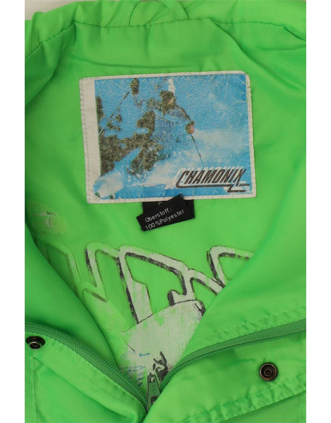 Chamonix Veste de Ski Graphique Pull Homme Vert Moyen Polyester Sports