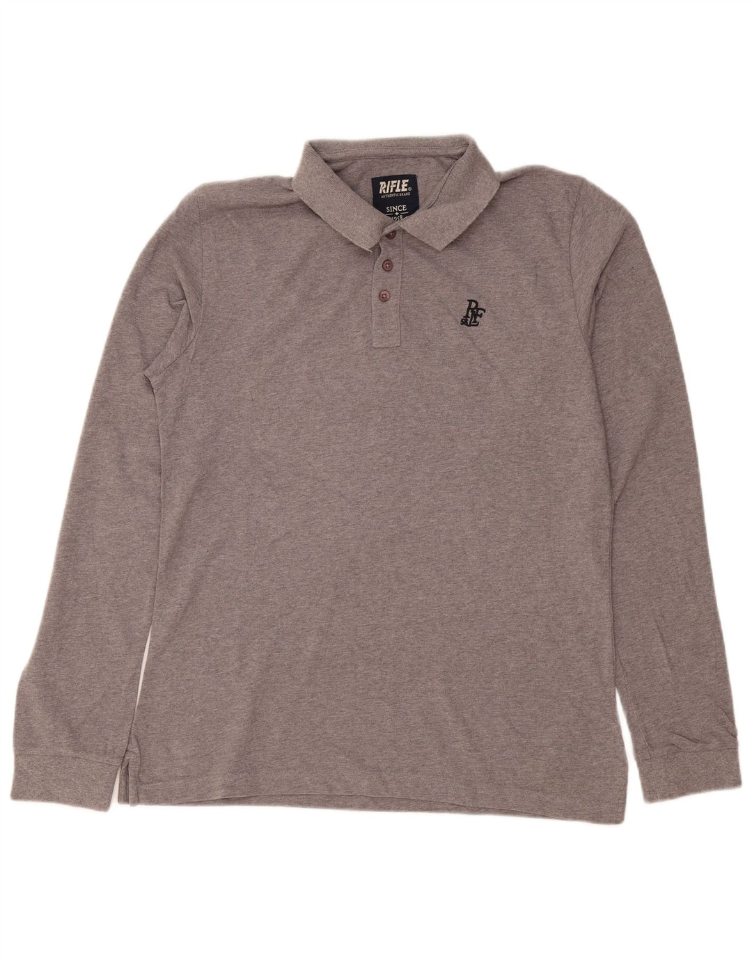 Rifle Polo Manches Longues Homme XL Gris Moucheté