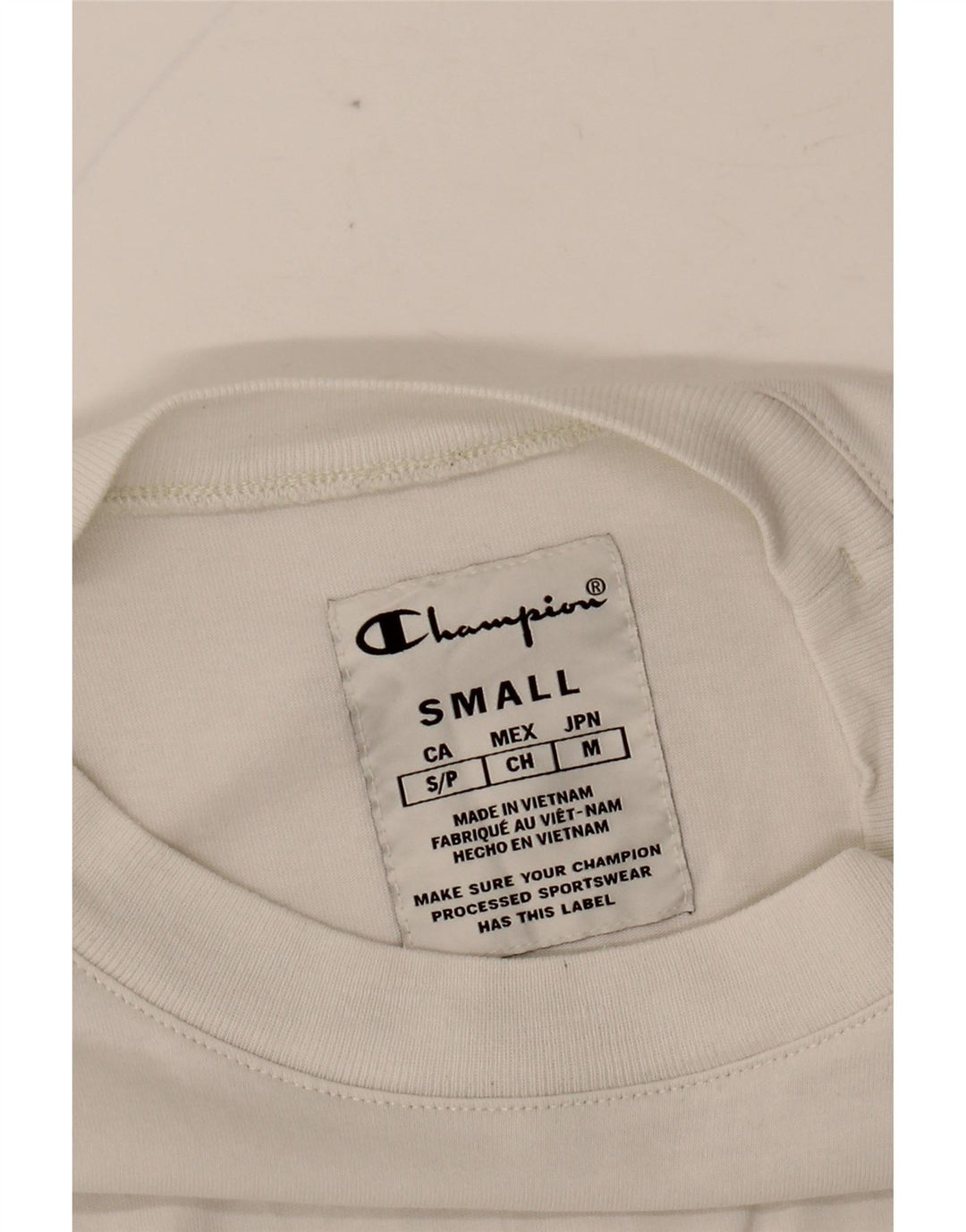 CHAMPION T-Shirt Homme Petit Blanc