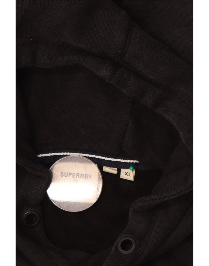 SUPERDRY Pull à capuche pour homme XL Noir Coton