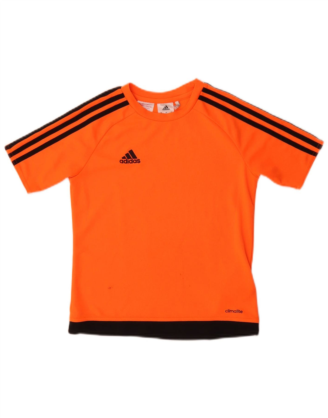 ADIDAS Garçon Climalite T-Shirt Top 9-10 ans Orange Colourblock Polyester