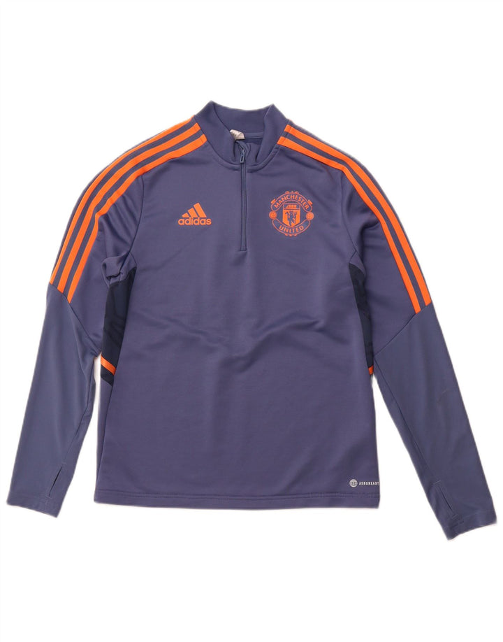 ADIDAS Haut de Survêtement Pull Manchester United Garçon 13-14 Ans Bleu