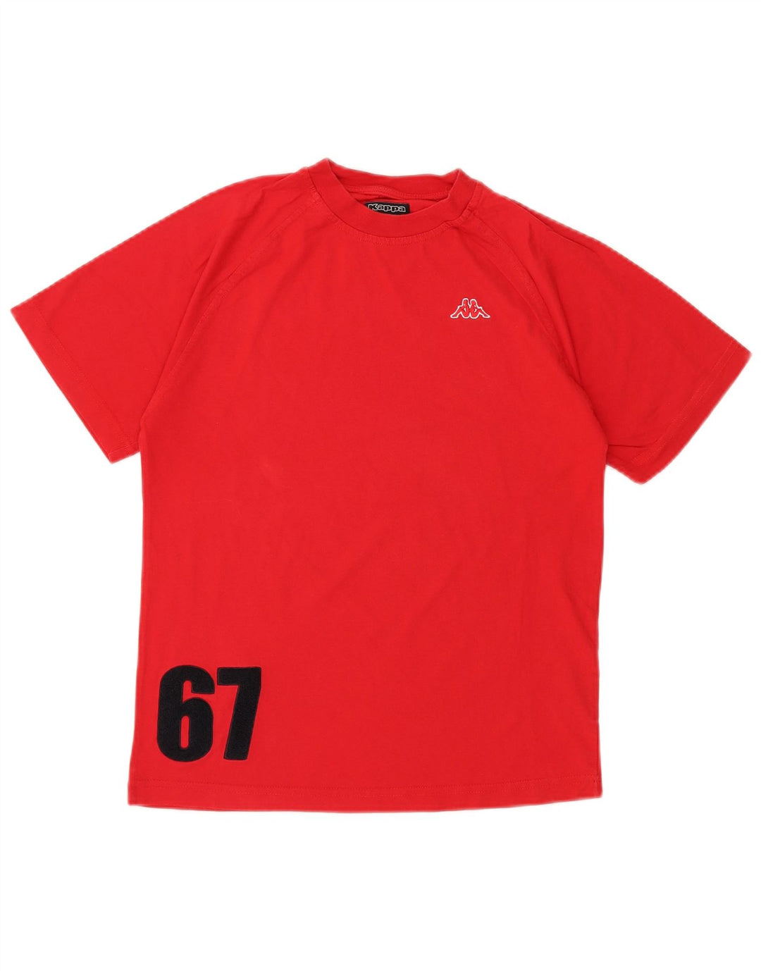 KAPPA T-Shirt Graphique Top XS Rouge Coton Homme