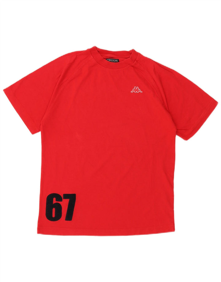 KAPPA T-Shirt Graphique Top XS Rouge Coton Homme