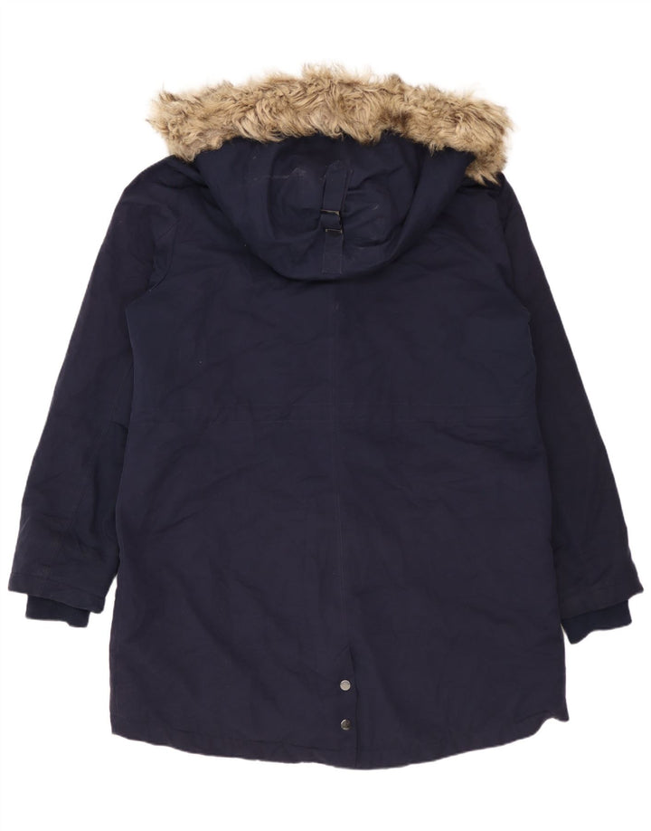 Marks & Spencer Veste parka à capuche surdimensionnée pour femme UK 14 Large Bleu marine