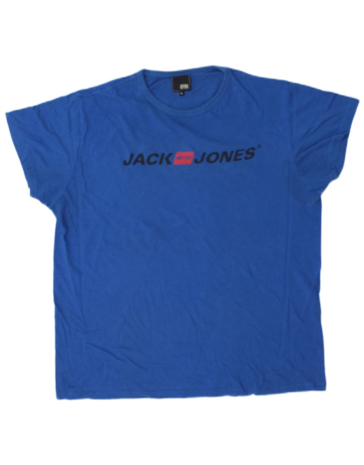 JACK & JONES T-Shirt Graphique Homme XL Bleu