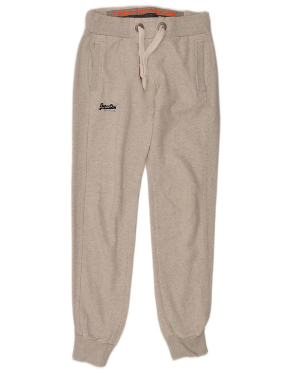 Superdry Femme Pantalon De Survêtement Joggers UK 6 XS Gris Moucheté Coton