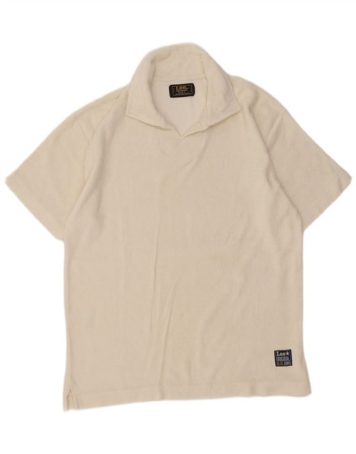 Lee Polo Homme Large Blanc Cassé Coton