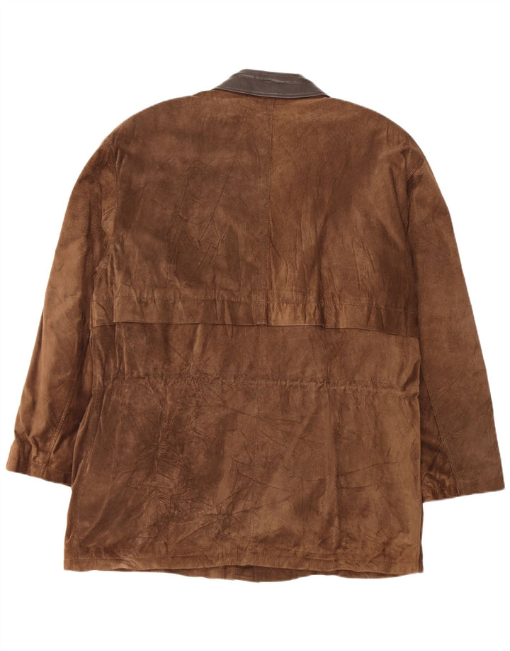 veste en daim homme vintage IT 54 XL cuir marron