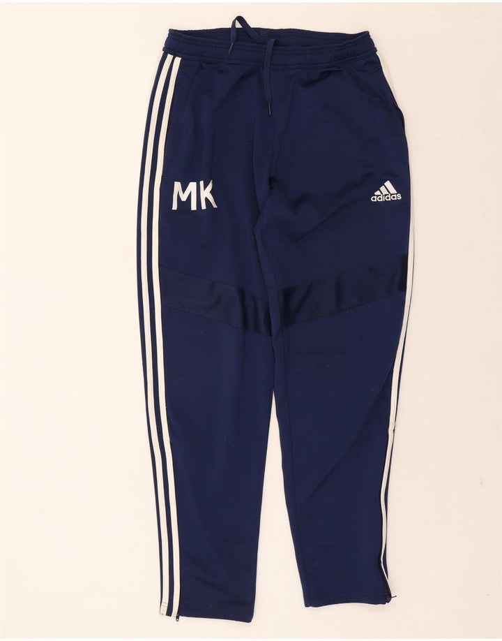 ADIDAS Mens Graphic Tracksuit Trousers Medium  Navy Blue Polyester Vintage Adidas and Second-Hand Adidas from Messina Hembry 