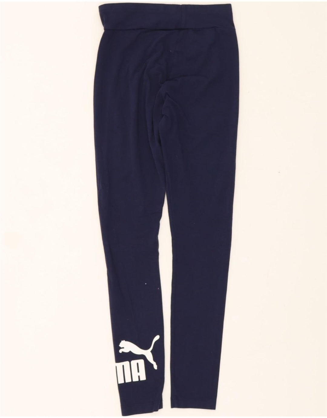PUMA Womens Graphic Leggings UK 8 Small Navy Blue Vintage Puma and Second-Hand Puma from Messina Hembry 